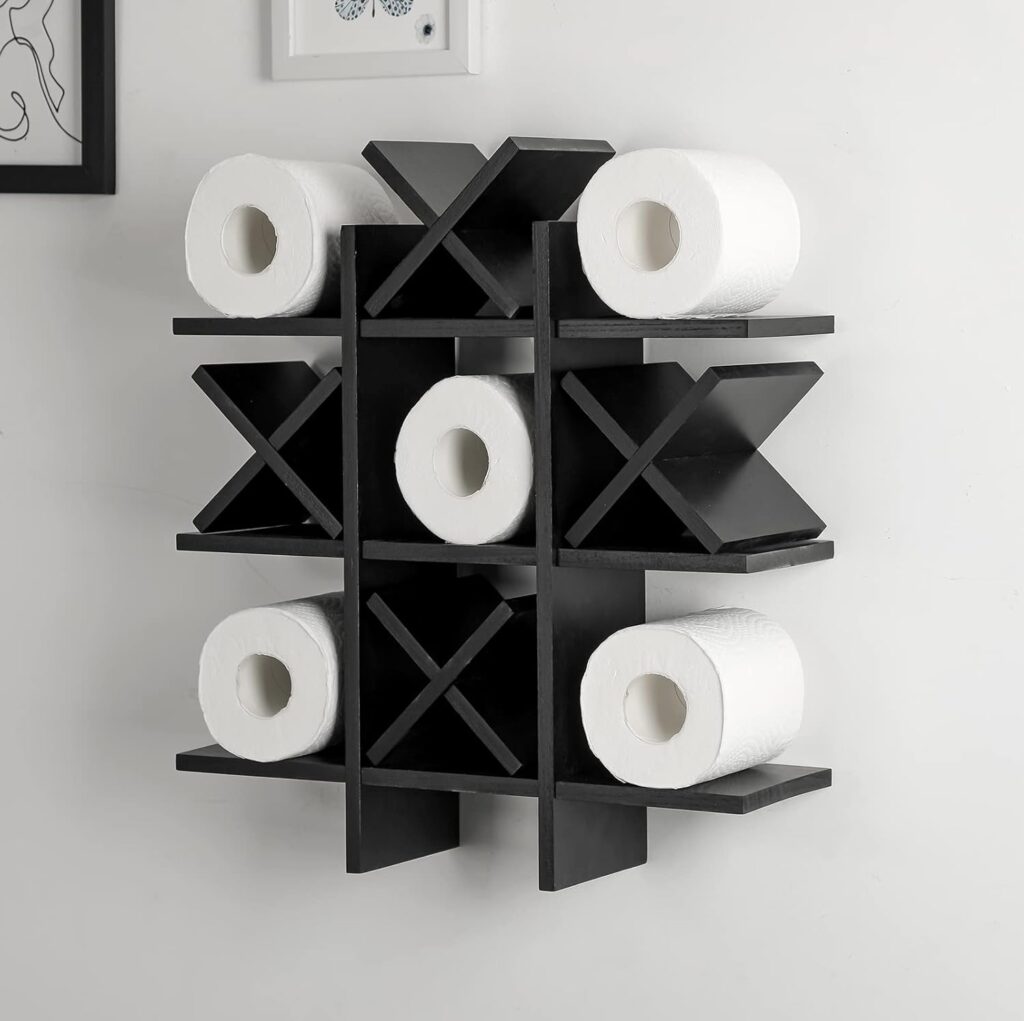 tic tac toe toilet paper holder