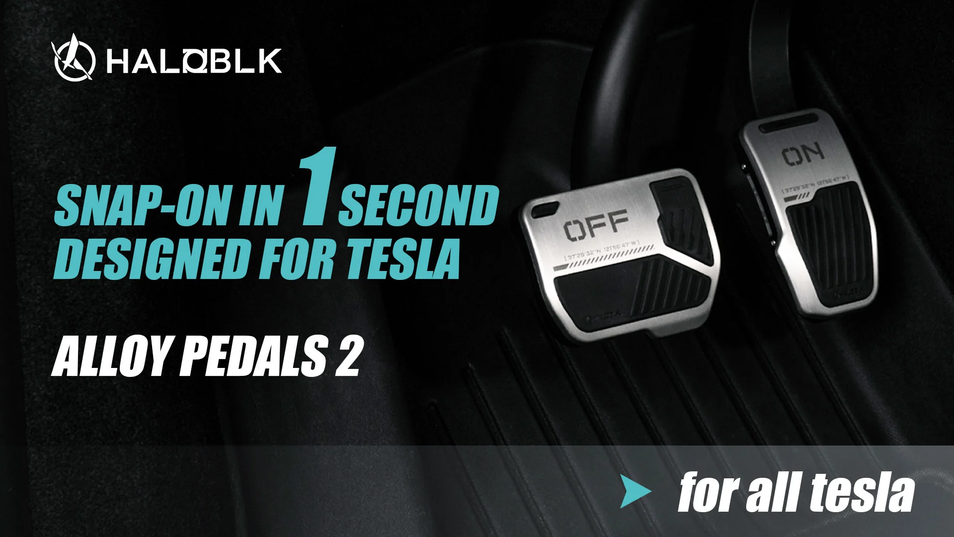Must-Have Upgrade! Haloblk Alloy Pedal Covers for Tesla Model S3XY 🚗✨